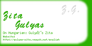 zita gulyas business card